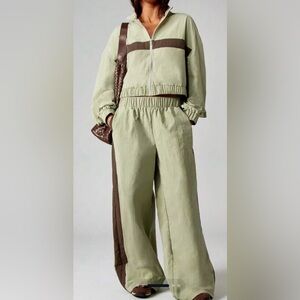 Women's olive green pants set
